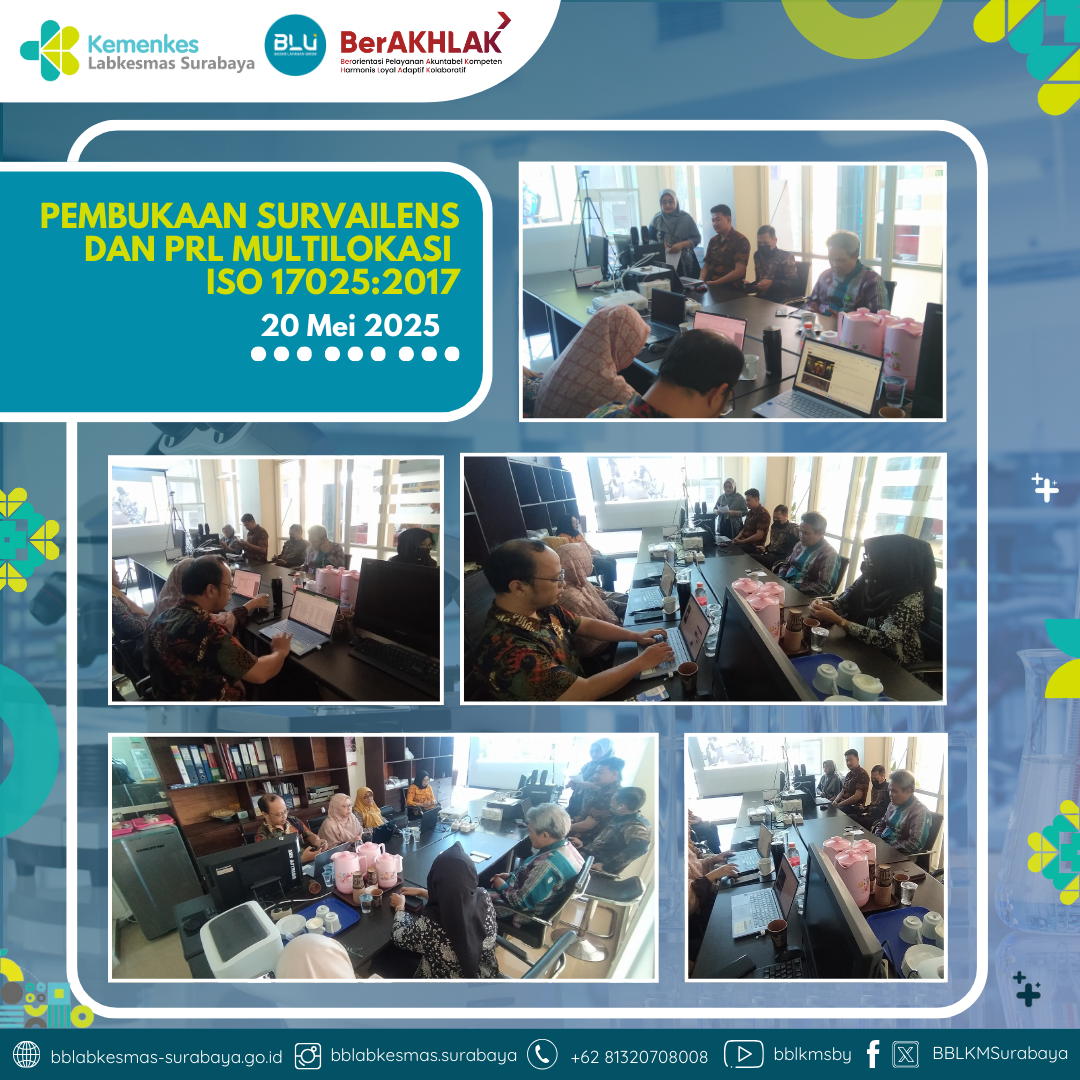 BB Labkesmas Surabaya Laksanakan Asesmen ISO 17025:2017